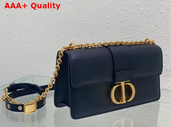 Dior 30 Montaigne East West Bag with Chain Black Calfskin Replica
