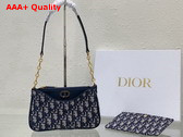 Dior 30 Montaigne Hobo Avenue Mini Bag Blue Dior Oblique Jacquard Replica