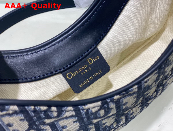 Dior 30 Montaigne Hobo Avenue Mini Bag Blue Dior Oblique Jacquard Replica