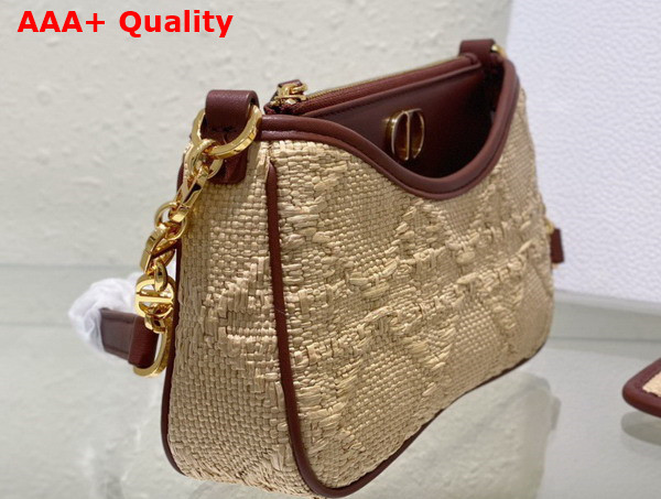 Dior 30 Montaigne Hobo Avenue Mini Bag Natural Cannage Raffia Replica