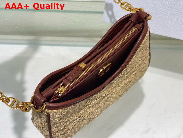 Dior 30 Montaigne Hobo Avenue Mini Bag Natural Cannage Raffia Replica