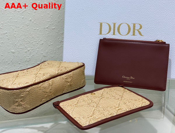 Dior 30 Montaigne Hobo Avenue Mini Bag Natural Cannage Raffia Replica