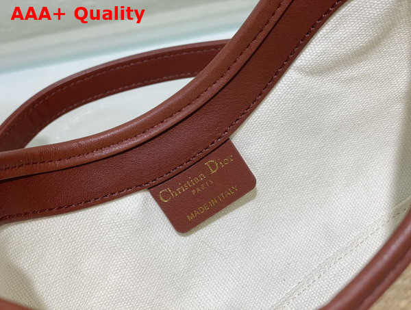 Dior 30 Montaigne Hobo Avenue Mini Bag Natural Cannage Raffia Replica