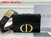 Dior 30 Montaigne Lambskin Box Bag in Black Replica