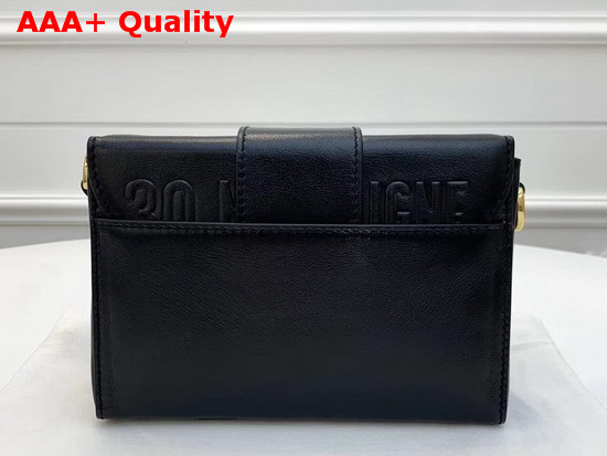 Dior 30 Montaigne Lambskin Box Bag in Black Replica
