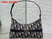 Dior 30 Montaigne Mini Hobo Shoulder Bag in Blue Dior Oblique Jacquard Replica