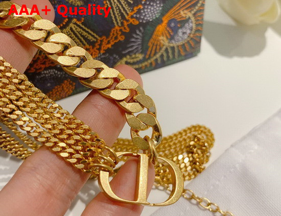 Dior 30 Montaigne Necklace Gold Finish Metal Replica
