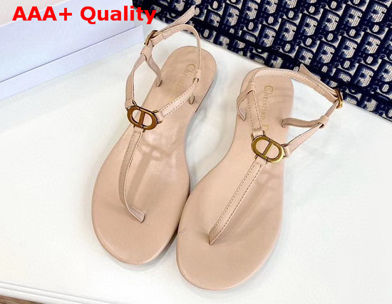 Dior 30 Montaigne Sandal in Nude Calfskin Replica