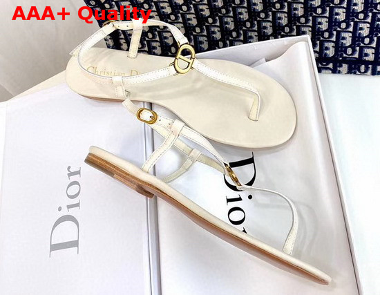 Dior 30 Montaigne Sandal in White Calfskin Replica