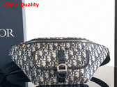 Dior 8 Belt Bag Beige and Black Dior Oblique Jacquard Replica