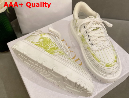 Dior Addict Sneaker Lime Toile de Jouy Technical Fabric Replica