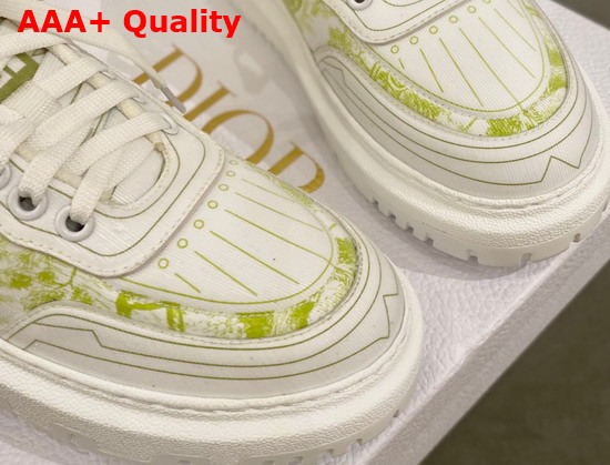 Dior Addict Sneaker Lime Toile de Jouy Technical Fabric Replica