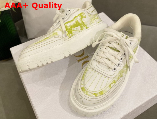 Dior Addict Sneaker Lime Toile de Jouy Technical Fabric Replica