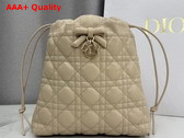 Dior Adiorable Mini Bucket Bag in Beige Cannage Lambskin Replica