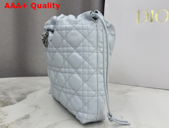 Dior Adiorable Mini Bucket Bag in Ice Blue Cannage Lambskin Replica