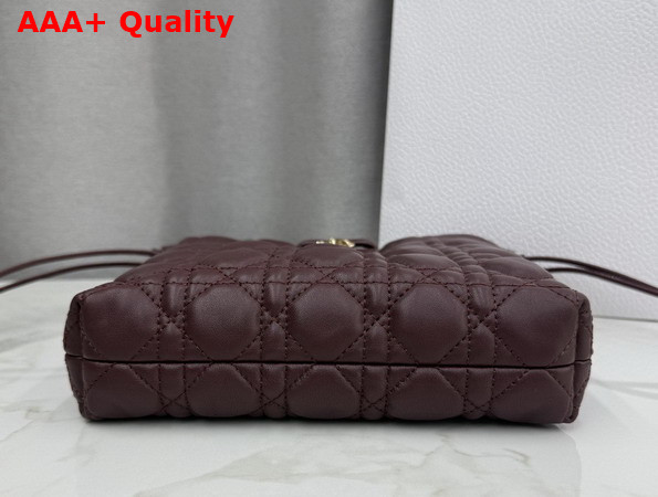 Dior Adiorable Mini Bucket Bag in Plum Cannage Lambskin Replica
