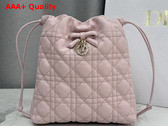 Dior Adiorable Mini Bucket Bag in Soupir Pink Cannage Lambskin Replica