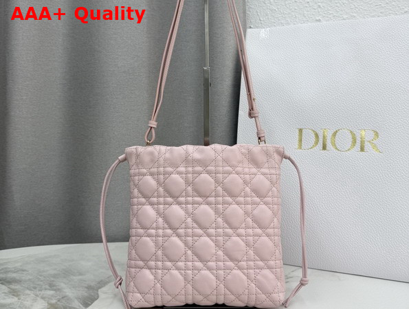 Dior Adiorable Mini Bucket Bag in Soupir Pink Cannage Lambskin Replica