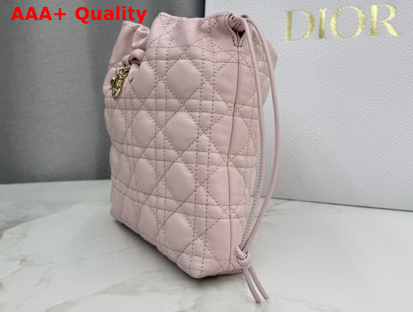 Dior Adiorable Mini Bucket Bag in Soupir Pink Cannage Lambskin Replica