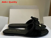 Dior Adiorable Slide in Black Fringed Grosgrain Replica