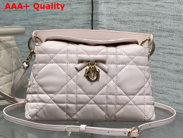 Dior Adiorable Top Handle Mini Bag Ballet Pink Macrocannage Lambskin Replica