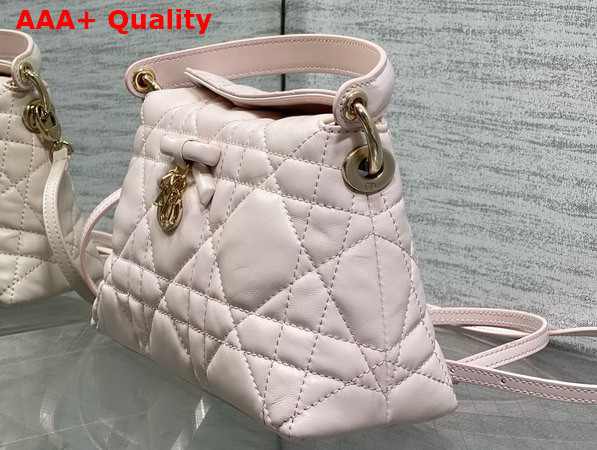 Dior Adiorable Top Handle Mini Bag Ballet Pink Macrocannage Lambskin Replica
