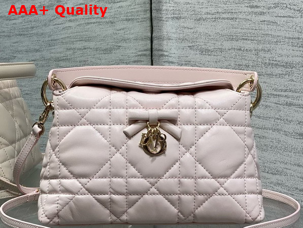 Dior Adiorable Top Handle Mini Bag Ballet Pink Macrocannage Lambskin Replica