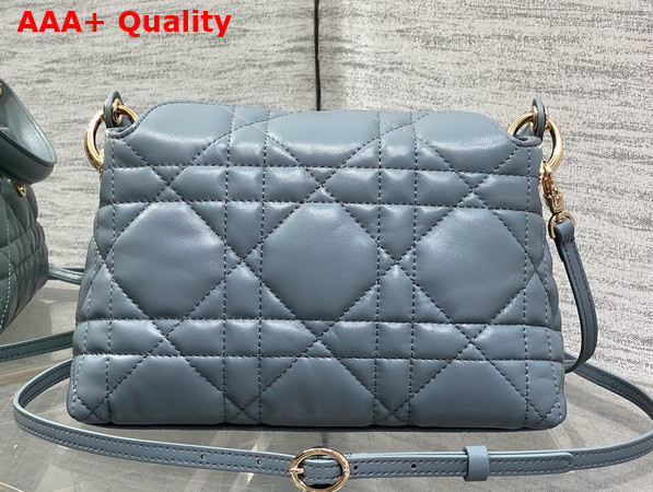 Dior Adiorable Top Handle Mini Bag in Cloud Blue Macrocannage Lambskin Replica
