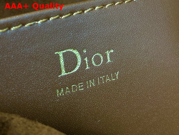 Dior Adiorable Top Handle Mini Bag in Golden Saddle Macrocannage Suede Goatskin Replica
