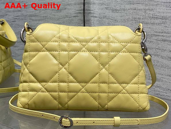 Dior Adiorable Top Handle Mini Bag in Yellow Macrocannage Lambskin Replica