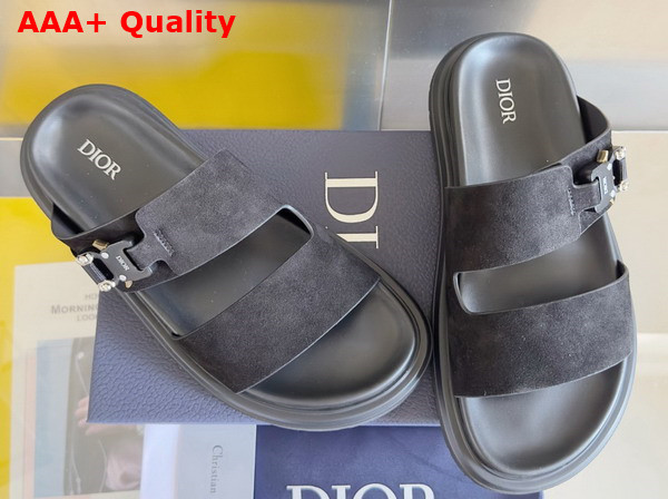 Dior Aqua Sandal in Black Suede Replica
