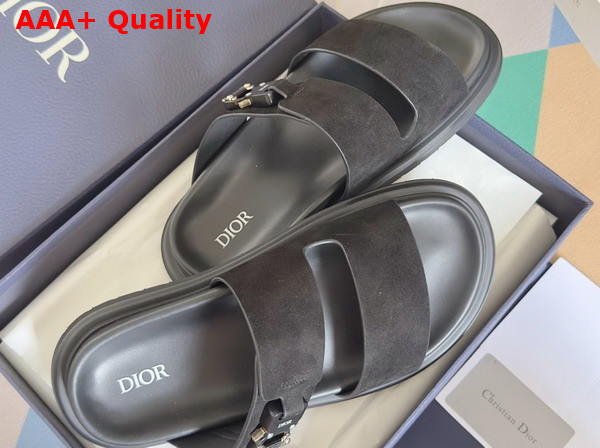 Dior Aqua Sandal in Black Suede Replica