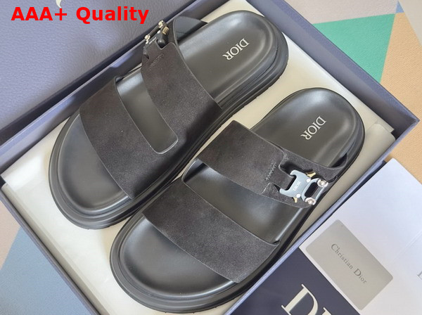 Dior Aqua Sandal in Black Suede Replica