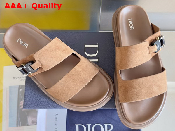 Dior Aqua Sandal in Camel Suede Replica