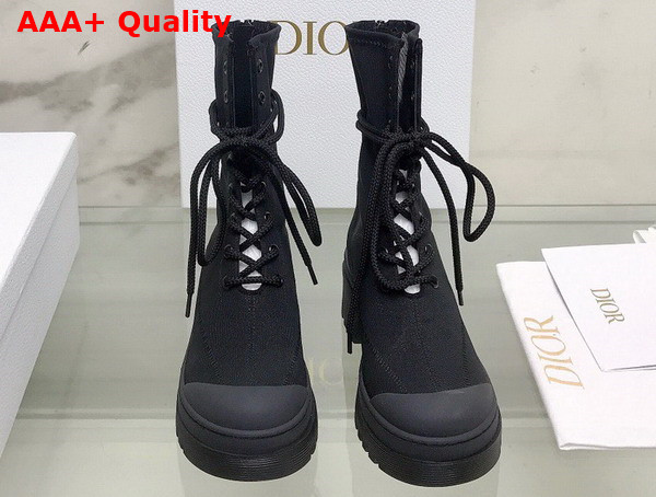 Dior Arcade Ankle Boot in Black Stretch Fabric Replica
