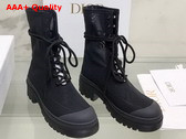Dior Arcade Ankle Boot in Black Stretch Fabric Replica