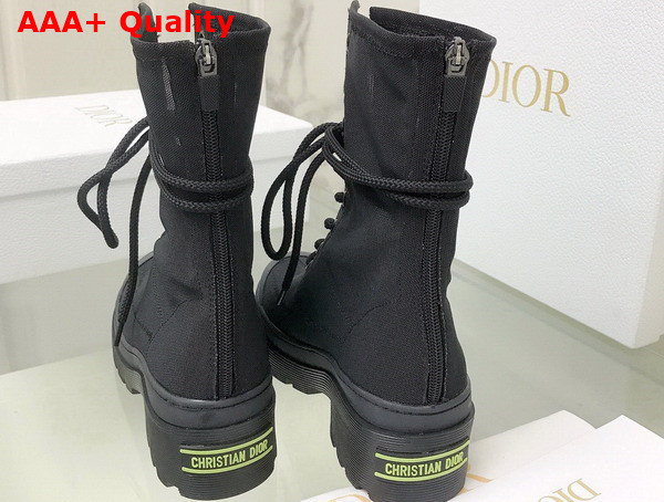 Dior Arcade Ankle Boot in Black Stretch Fabric Replica