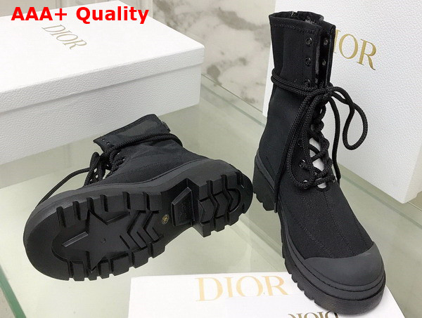 Dior Arcade Ankle Boot in Black Stretch Fabric Replica