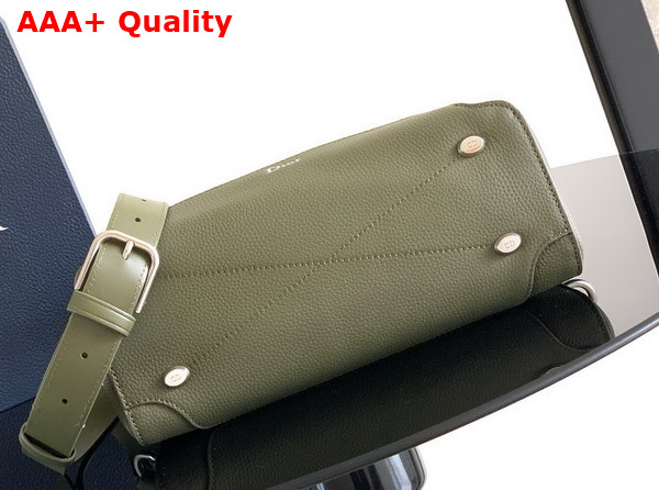 Dior Archie Zipped Bag with Strap Khaki Grained Calfskin Replica
