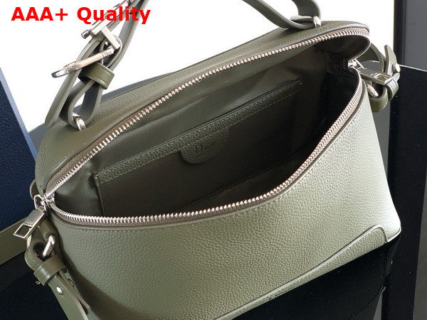 Dior Archie Zipped Bag with Strap Khaki Grained Calfskin Replica