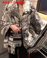 Dior Around The World Throw Blue Wool Replica
