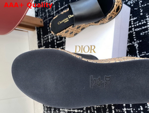 Dior Attitude Dior Wedge Slide in Black Calfskin Replica