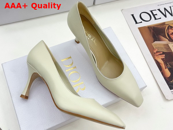 Dior Attract Pump White Supple Calfskin Replica