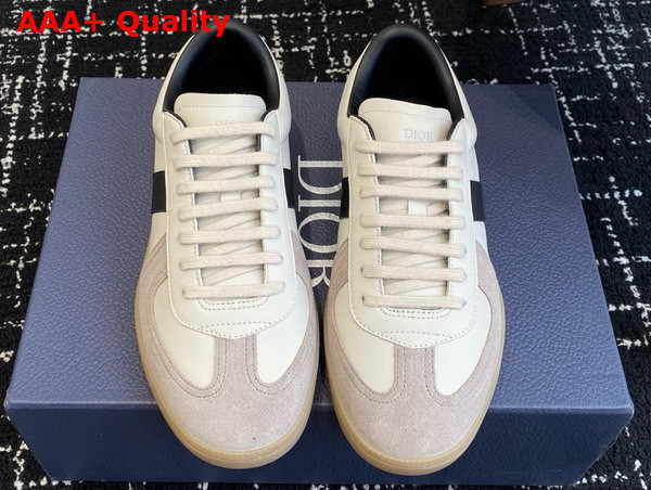 Dior B01 Matchpoint Sneaker Black and White Smooth Calfskin with Gray Suede Replica
