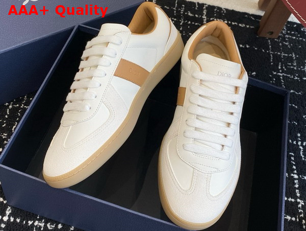 Dior B01 Matchpoint Sneaker Cognac and White Smooth Calfskin Replica