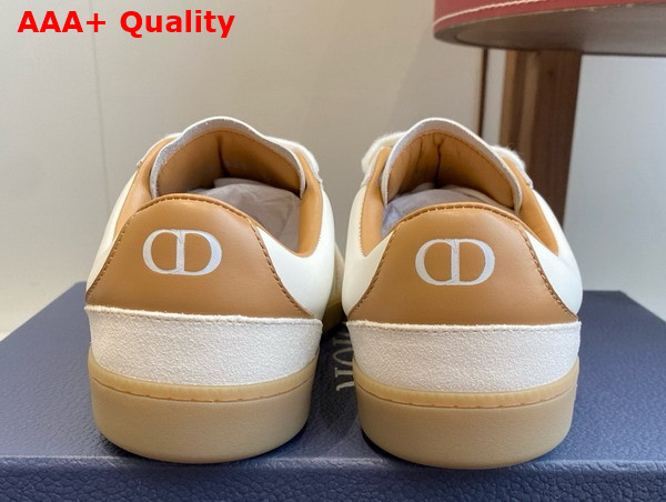 Dior B01 Matchpoint Sneaker Cognac and White Smooth Calfskin Replica