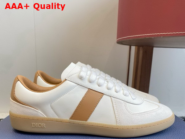 Dior B01 Matchpoint Sneaker Cognac and White Smooth Calfskin Replica