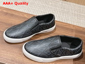 Dior B101 Slip On Sneaker Black CD Diamond Canvas and Smooth Calfskin Replica