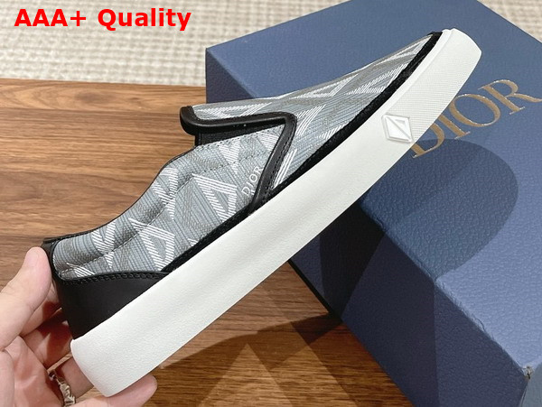 Dior B101 Slip On Sneaker Gray CD Diamond Canvas and Smooth Calfskin Replica