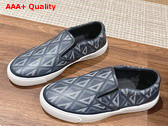Dior B101 Slip On Sneaker Navy Blue CD Diamond Canvas and Smooth Calfskin Replica